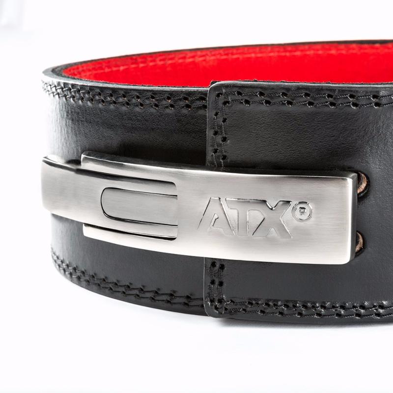 ATX® Cinturón Profesional Clip - Cuero negro con interior rojo - Tallas: S  - XXL