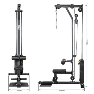 ATX® Máquina de gimnasio - estación de poleas con columna de pesos - 115kg