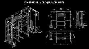 ATX® Multi Cable Rack MCR-780 - Estación completa - Multigimnasio THE WALL incluye Multipower
