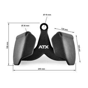 ATX® Foam Grip - Maneral estrecho para remo  15 cm - Posición exterior