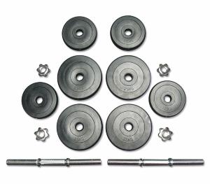 Mancuernas de plástico desmontables, 2 x 10 kg 