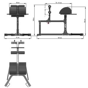 ATX® GLUTE HAM DEVELOPER - CROSS - Banco Hiperextensiones GHD Profesional