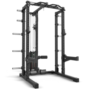 ATX® HALF RACK 780 con estación de poleas - carga con columna de pesos 125kg + extensión de almacenamiento