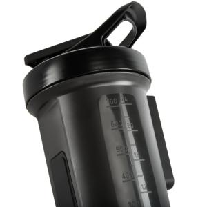 ATX® Shaker Black 1000 ml - botellero multifuncional con soporte magnético