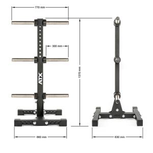 ATX - Bastidor para almacenar discos de peso de 50 mm - con ruedas opcionales