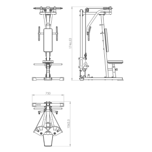 ATX® PecFly / RearDelt Combo - Máquina de musculación