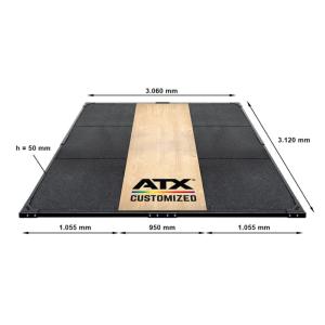ATX® Plataforma de entrenamiento - Power Rack XL - 3 x 3 m - Personalizar logo