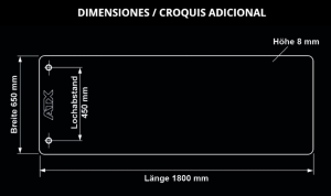 ATX® Alfombra de gimnasia profesional 1800 x 650 x 8 mm - Made in Germany