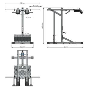 ATX® Lever Arm Squat - Máquina de musculación 3 en 1