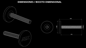 ATX® 4 x tornillos Octa - 172 mm de largo