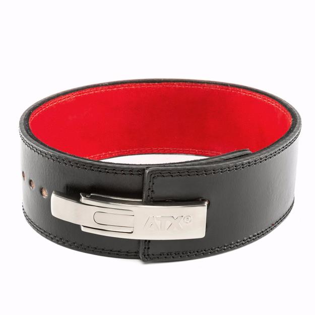 ATX® Cinturón Profesional Clip - Cuero negro con interior rojo - Tallas: S - XXL