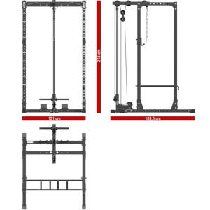 ATX® POWER RACK PRX-620 Altura 218 CM - Jaula de entrenamiento con poleas