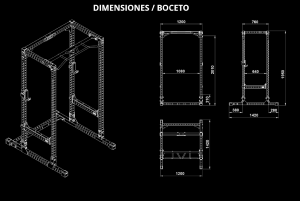 ATX® POWER RACK PRX-640 Altura 195 CM - Jaula de entrenamiento