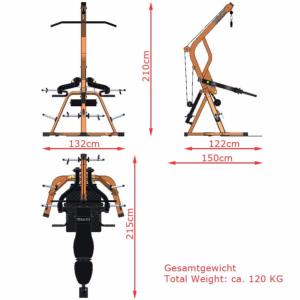 ATX® - TRIPLEX Workout Station - Multigimnasio profesional - Máquina de musculación