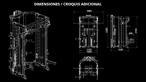 ATX® Multigym GMX-2000 con 2 columnas de peso de 90 kg