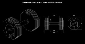 ATX® Octa Dumbells - Mancuernas ajustables 2 x 24kg