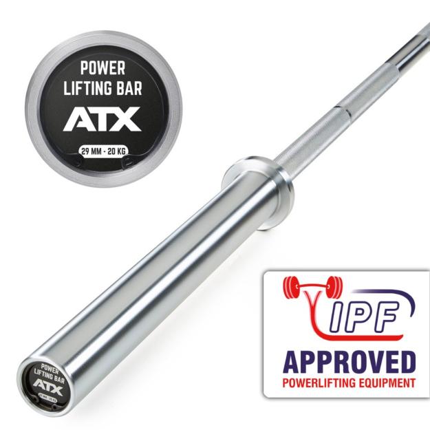 ATX® Warrior Power Bar, Barra powerlifting - Revestimiento de cromo duro