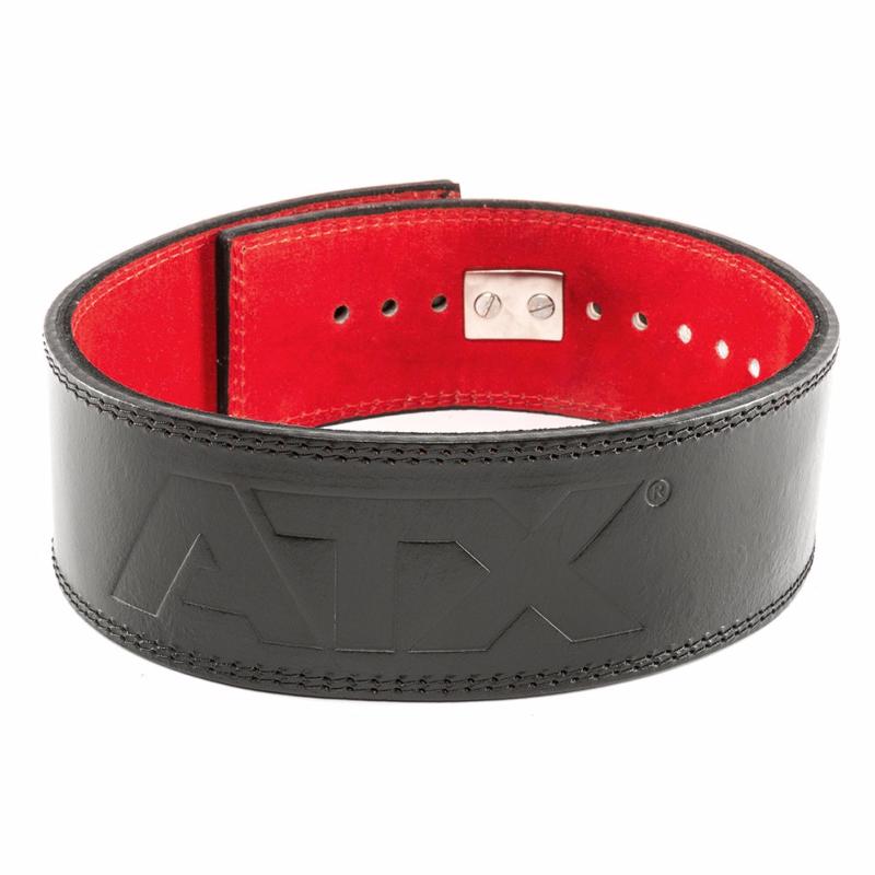 ATX® Cinturón Profesional Clip - Cuero negro con interior rojo - Tallas: S  - XXL