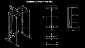 ATX® POWER RACK PRX-520 Altura 218 CM - con estación de poleas LTO-520