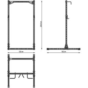 ATX® HALF RACK 750 - media jaula - incluye un par de ganchos J-hooks 