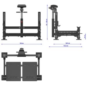 ATX® Máquina de musculación: Estación de Remo con barra / Peso muerto