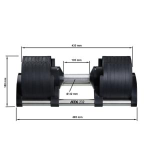 ORIGINAL NÜOBELL® - Mancuernas automáticas - de 2 kg a 32 kg (Nueva edición ATX®)