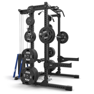 ATX® HALF RACK 780 con estación de poleas - carga con columna de pesos 125kg + extensión de almacenamiento
