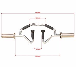 Barra especial para ejercicios de triceps y hombros "TRAP BAR"