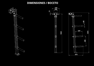 ATX® Bastidor de pared para almacenar discos de peso de 50 mm 