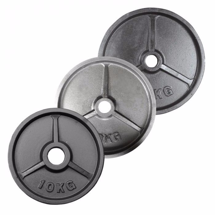 C.P. Sports - Par de discos olímpicos de hierro fundido de 50 mm con  agujeros para agarrar (1,25 kg) : : Deportes y aire libre