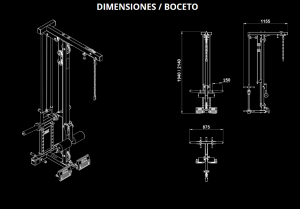 ATX® Estación de poleas para jaulas PRX-660 - carga con discos