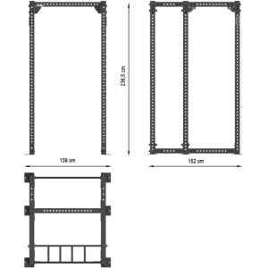 ATX® Jaula de potencia - Power Rack - 830 + EXTENSION 800-B