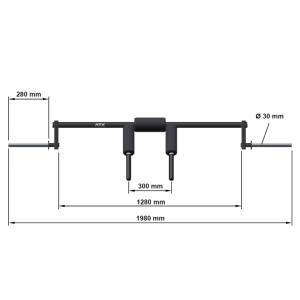 ATX® Barra de sentadillas "safety squat" - soportes de 30 mm