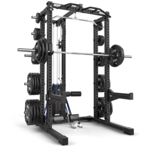 ATX® HALF RACK 780 con estación de poleas - carga con columna de pesos 125kg + extensión de almacenamiento