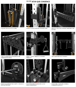 ATX® Cable Half Rack - Medio rack con cruce de poleas con 2 columnas de peso de 90 kg
