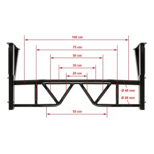 ATX® Barra de dominadas de pared, con múltiples agarres Profesional