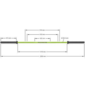 ATX® Cerakote Multi Bar - Barra olímpica - Zombie Green