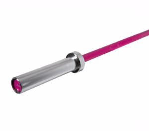 Barra técnica de aluminio 7,5kg, para gimnasia, 50mm x 183 cm, color rosa