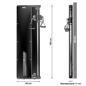 ATX® Estación de poleas de pared - single - columna de peso de 60 kg