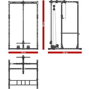 ATX® POWER RACK PRX-510 Altura 198 CM - Jaula de entrenamiento básica con poleas