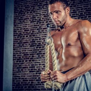 Agarre de cuerda para tríceps