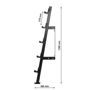 Estante / Rack para 5 barras, de montaje en pared