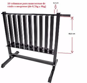 Estante para 80 mancuernas de ejercicio aeróbico 