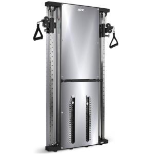 ATX® Máquina de musculación de pared con doble polea funcional - efecto espejo - 2 columnas de peso de 60 kg