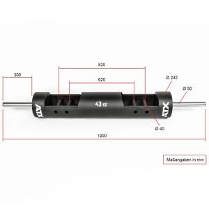 ATX® Log Bar PRO 250 Doble Agarre, peso: 43kg