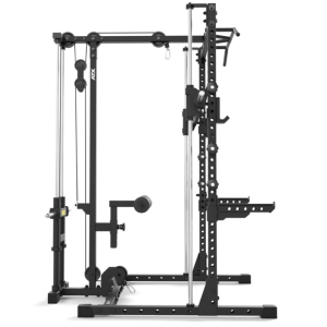 ATX® Set completo Half Rack 510 con multipress + estación de poleas con discos de peso  - Altura 196 cm