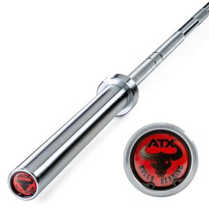 ATX® Barra olímpica, +700kg - 220cm, cromada, con rodamientos de agujas + marcado central