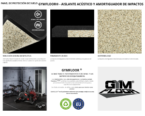 Gymfloor®  Panel protector de suelo - aislamiento acústico - 1000 x 1000 x 20 mm de espesor
