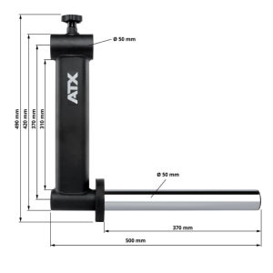 ATX® Accesorio de barra de sentadillas "Camber Bar" 50mm - (precio por par)