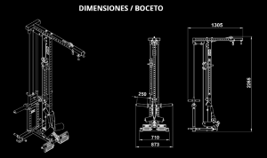 ATX® Estación de poleas para Multipower MPX-780 - carga con discos de peso